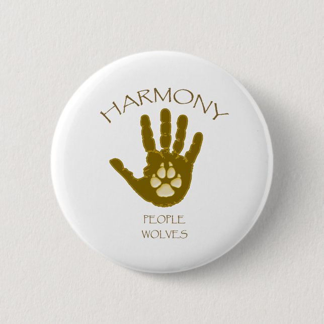 Harmony  - People - Wolves 6 Cm Round Badge (Front)