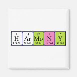 Harmony periodic table name magnet