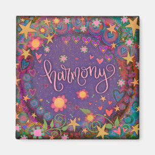 Harmony Purple Fun Floral Modern Inspirivity Magnet
