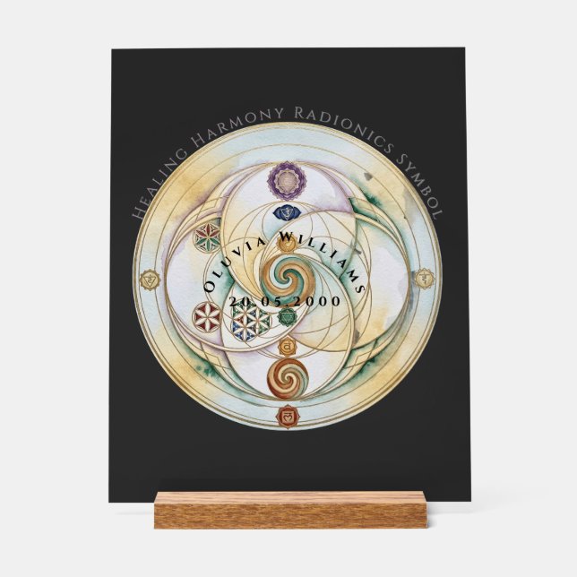 Harmony Radionics Ritual Candle Acrylic Sign (Front)