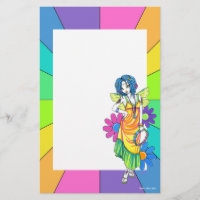 "Harmony" Rainbow Flower Child Fairy Stationery