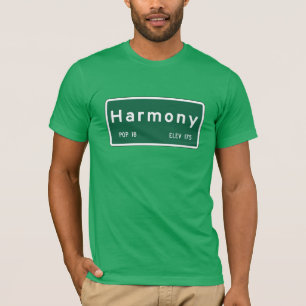 Harmony, Road Marker, California, USA T-Shirt