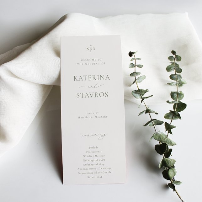 HARMONY Sage Green Wedding Programme (Creator Uploaded)