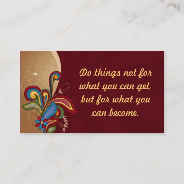 Harmony Swirl Affirmation /Business Cards (Front)