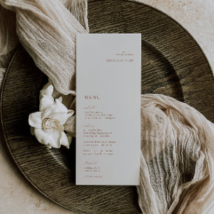 HARMONY Terracotta Place Card Menu