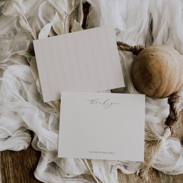 HARMONY Terracotta Thank Note Card (Creator Uploaded)