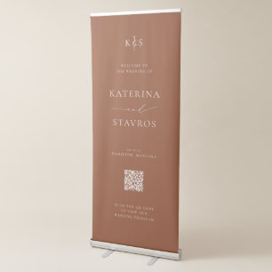 HARMONY Terracotta Wedding Welcome Retractable Banner