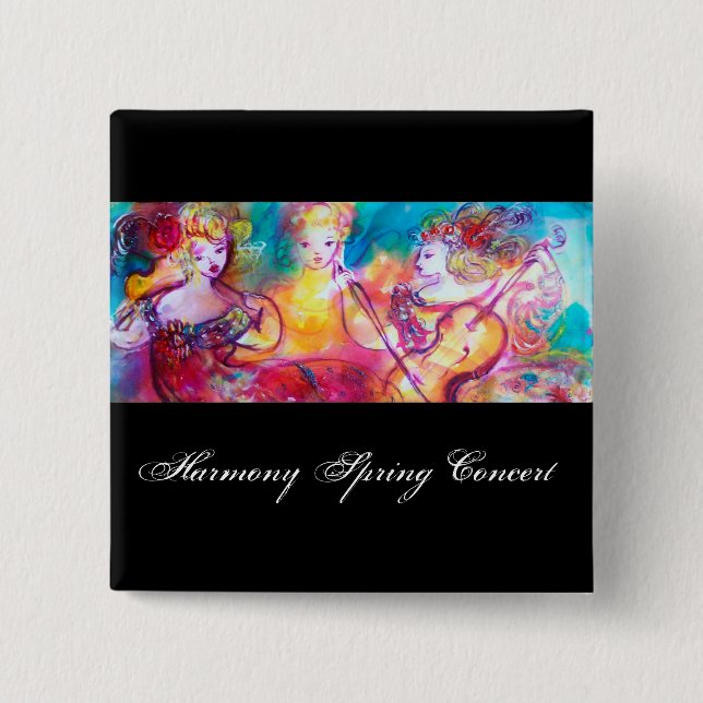 HARMONY TRIO SPRING CONCERT 15 CM SQUARE BADGE (Front)