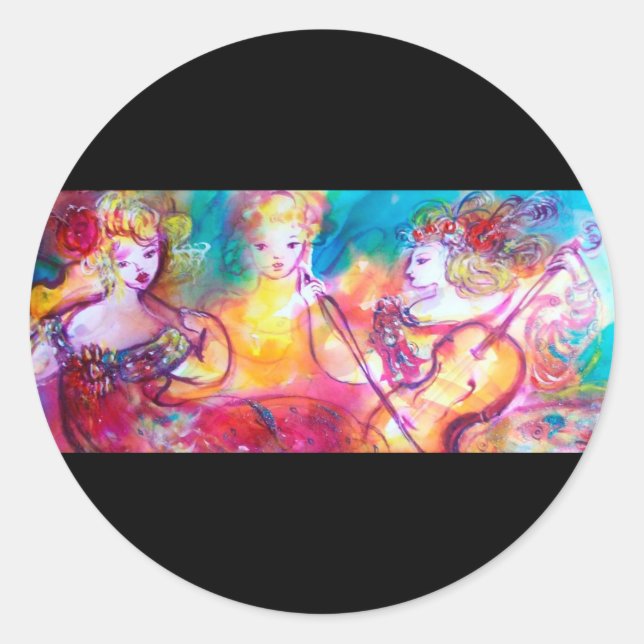 HARMONY TRIO SPRING CONCERT CLASSIC ROUND STICKER (Front)