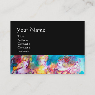 HARMONY TRIO SPRING CONCERT MONOGRAM ,black Business Card