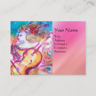 HARMONY TRIO SPRING CONCERT MONOGRAM ,Black Pink Business Card