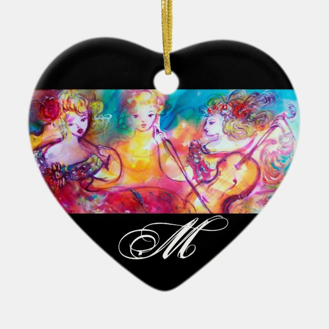 HARMONY TRIO SPRING CONCERT MONOGRAM CERAMIC TREE DECORATION (Front)