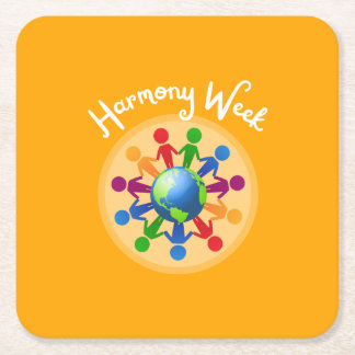 Harmony Week | Square card coaster