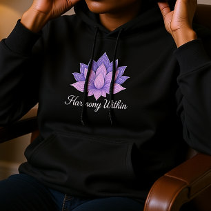 Harmony Within Lotus Mandala Hoodie