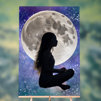 Harmony's Lunar Serenity: Daughter of the Mystic Acrylic Sign