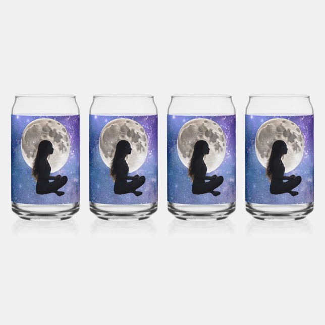 Harmony's Lunar Serenity: Daughter of the Mystic Can Glass (Front)