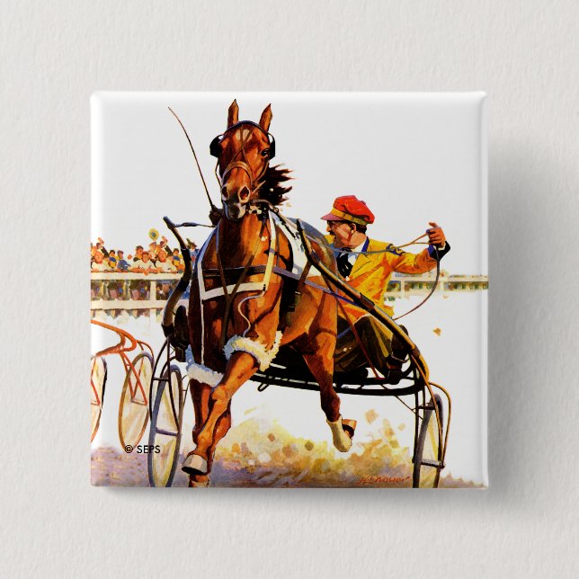 Harness Race 15 Cm Square Badge (Front)