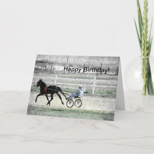 Harness Racing, Birthday Card (Front)