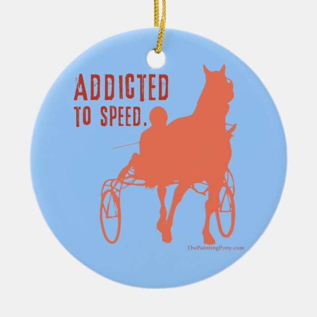 Harness Racing Ceramic Tree Decoration (Front)