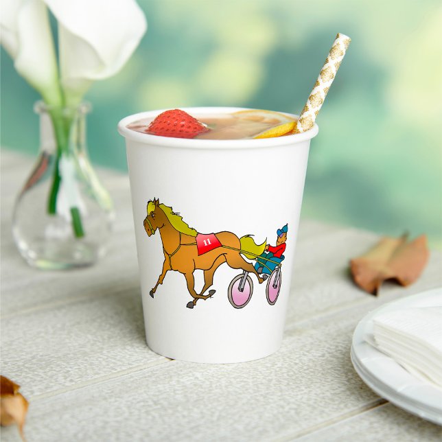 Harness Racing Horse and Driver Paper Cups (Creator Uploaded)