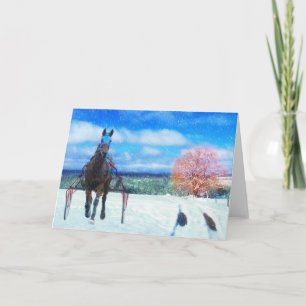 Harness Racing Horse Holiday Card
