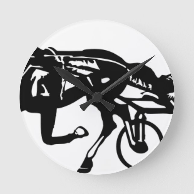 Harness Racing Horse Round Clock (Front)