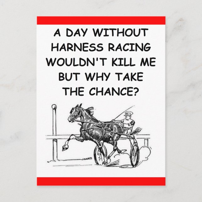 harness racing postcard (Front)