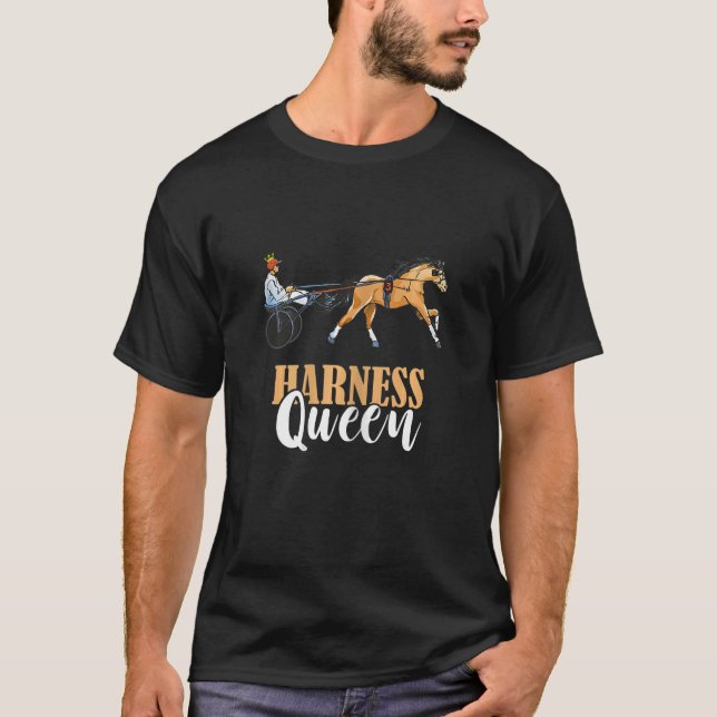 Harness Racing Queen Horse Racer Crown Trotting Ho T-Shirt (Front)