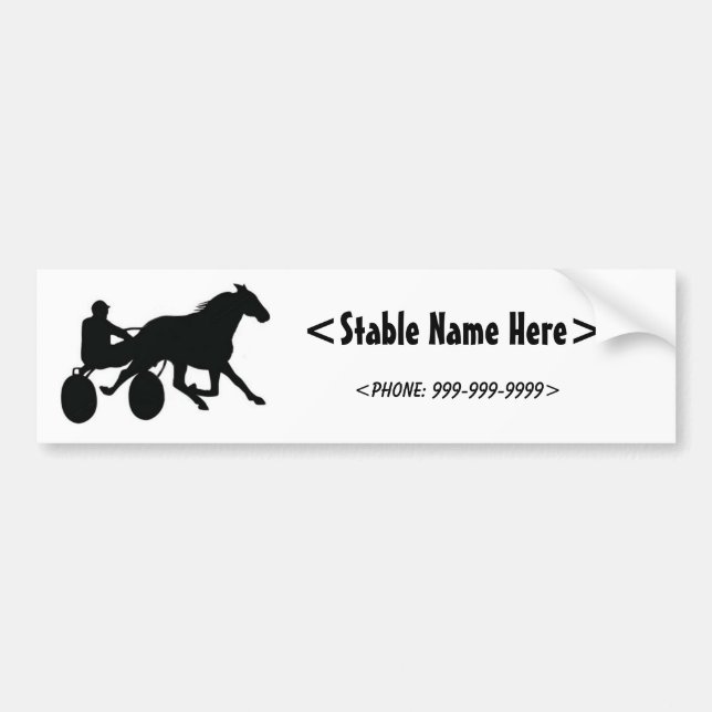 Harness Racing Standardbred Logo Bumper Sticker (Front)