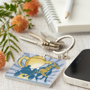 Harness Racing Trophy Sulky and Horse Key Ring