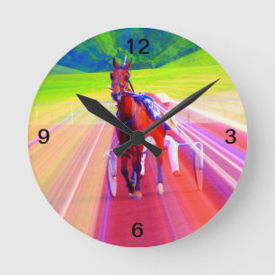 Harness Racing Wall Clock
