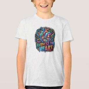 Harness the Heart Inspirational T-Shirt Design Tri-Blend Shirt