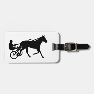 Harness trotting race luggage tag