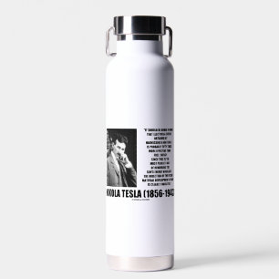Harnessing A Waterfall Sun's Energy Tesla Quote Water Bottle