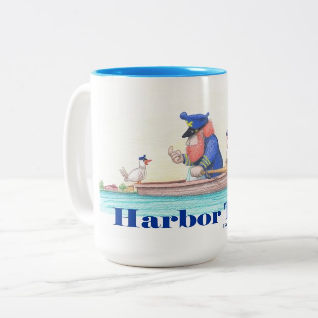 Harobor Tour Two-Tone Coffee Mug (Front Left)