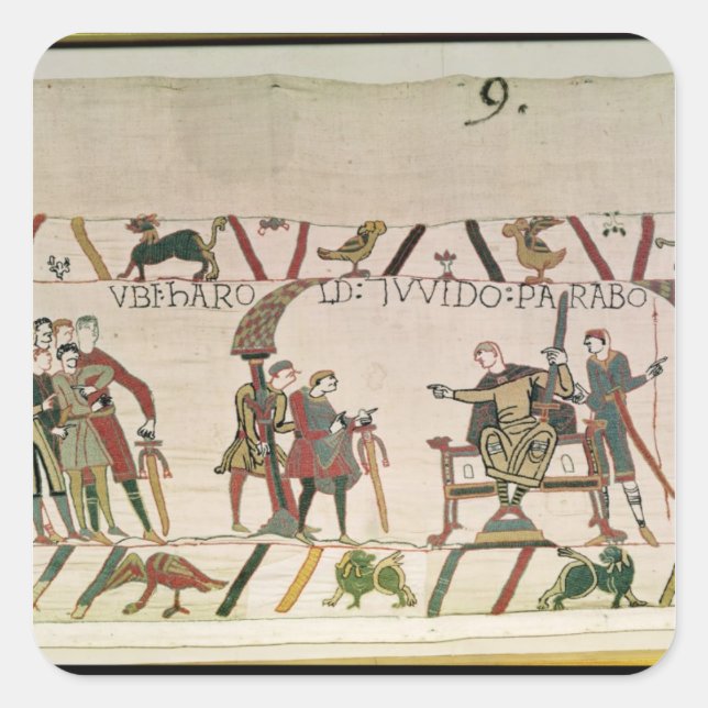 Harold  and Guy are talking together Square Sticker (Front)