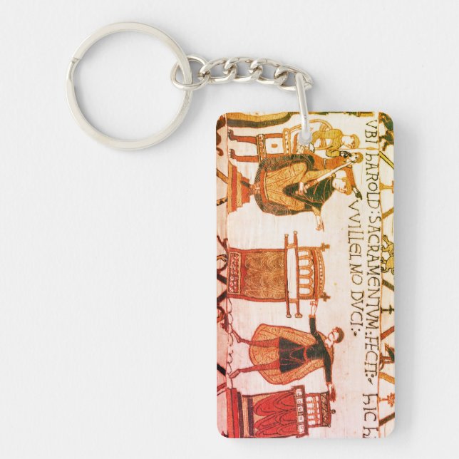 Harold swearing oath on holy relics key ring (Front)