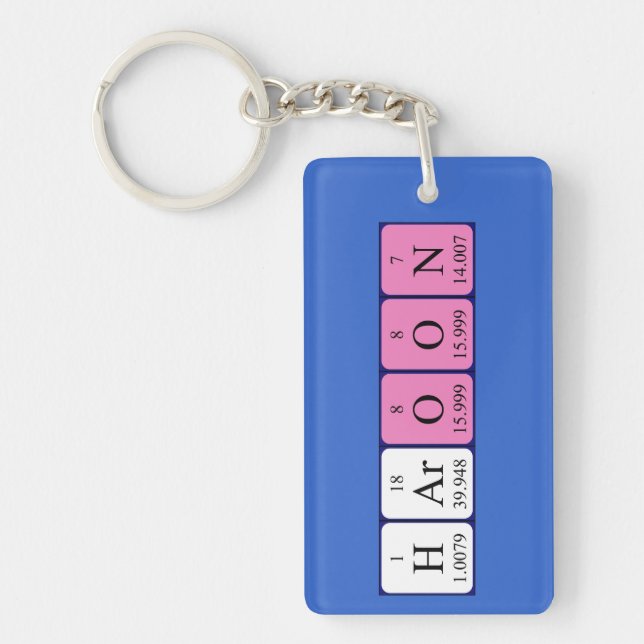 Haroon periodic table name keyring (Front)