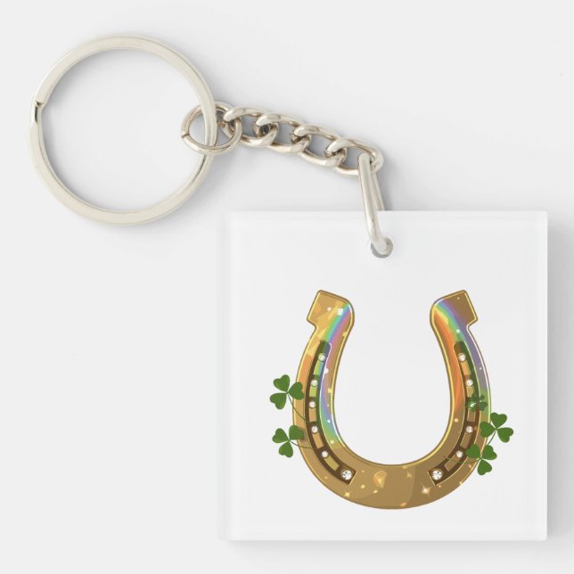 Harp And Shamrocks Key Ring (Front)