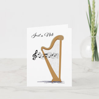 Harp Blank Note Card