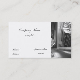 Harp Business Card Black and White