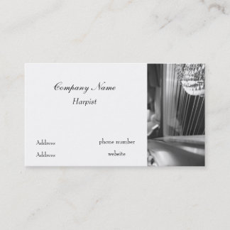 Harp Business Card Black and White