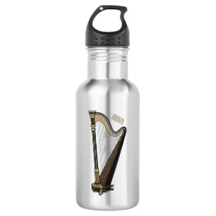Harp cartoon illustration 532 ml water bottle