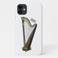 Harp cartoon illustration 