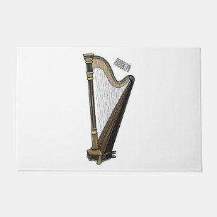 Harp cartoon illustration  doormat