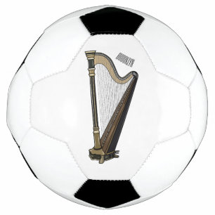 Harp cartoon illustration football