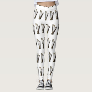 Harp cartoon illustration  leggings