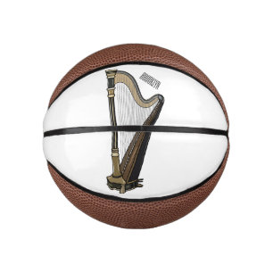 Harp cartoon illustration mini basketball