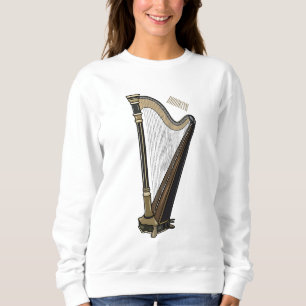 Harp cartoon illustration sweatshirt