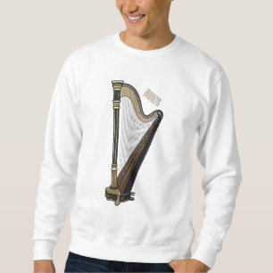 Harp cartoon illustration sweatshirt